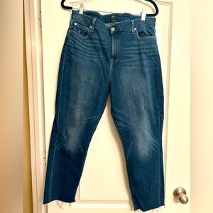 Like New 7 For All Mankind Kimmie Raw Hem Jeans